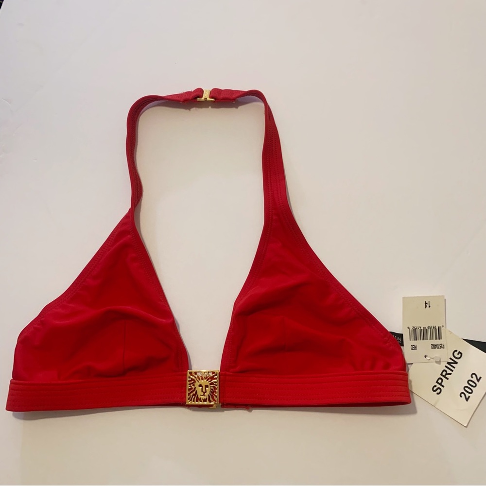 Anne Klein Y2K 2002 Red Bikini Top NWT
